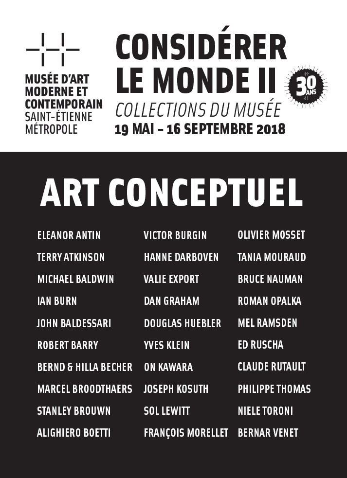 Couverture du guide du visiteur de l'exposition "Art conceptuel"