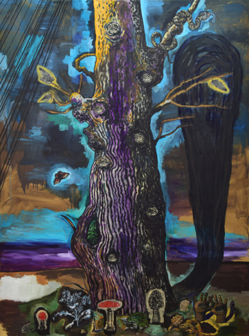Damien Deroubaix, L’arbre, 2018