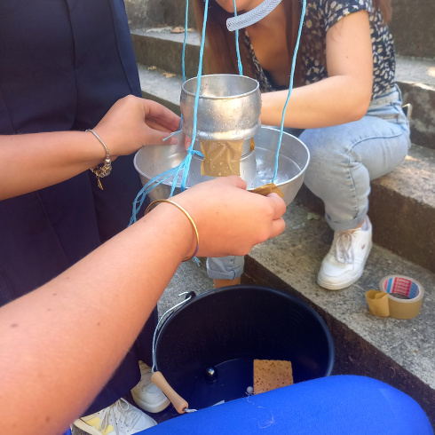Atelier "Musique au goutte à goutte", dispensé à l'INSPE de Saint-Étienne (Institut National Supérieur du Professorat et de l'Éducation), septembre 2023