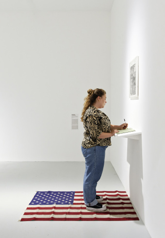 Dread Scott, "What is the Proper Way to Display a US Flag?", 1988