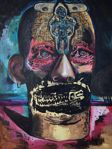 Damien Deroubaix, Painter 5 (Nkissi), 2018 