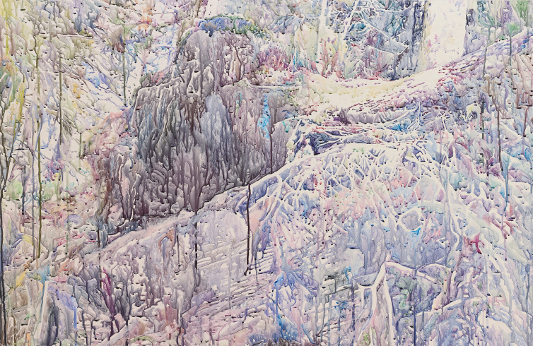 Anne Laure Sacriste, "Souche bleue", série "Paradis Artificiels", dite "Crying Landscapes", 2008