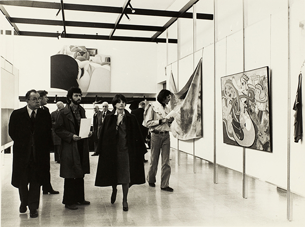 Pierre Buraglio lors du vernissage de l'exposition au Musée Cantini, Marseille.