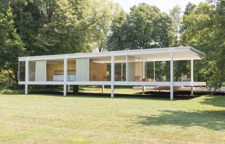 Farnsworth House plano par Ludwig Mies van der Rohe 