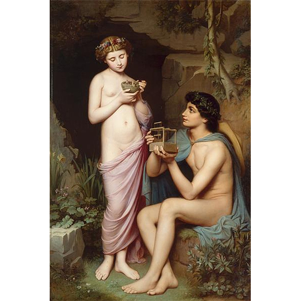 Amaury-Duval, "Daphnis et Chloé ou Le nid", 1861, huile sur toile, 180 x 225 cm