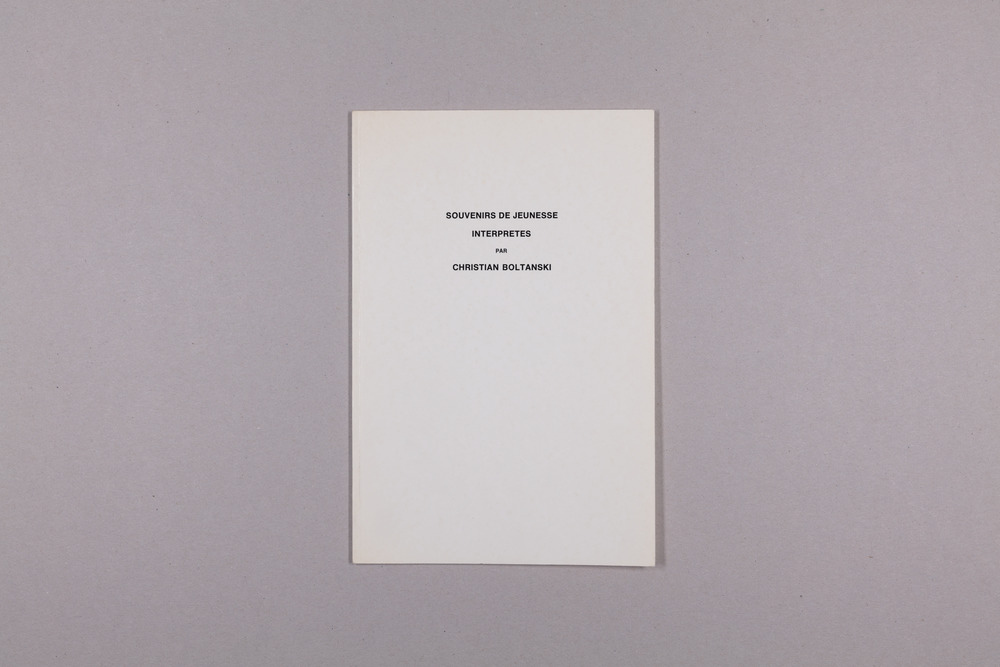 Souvenirs de jeunesse interprétés par Christian Boltanski