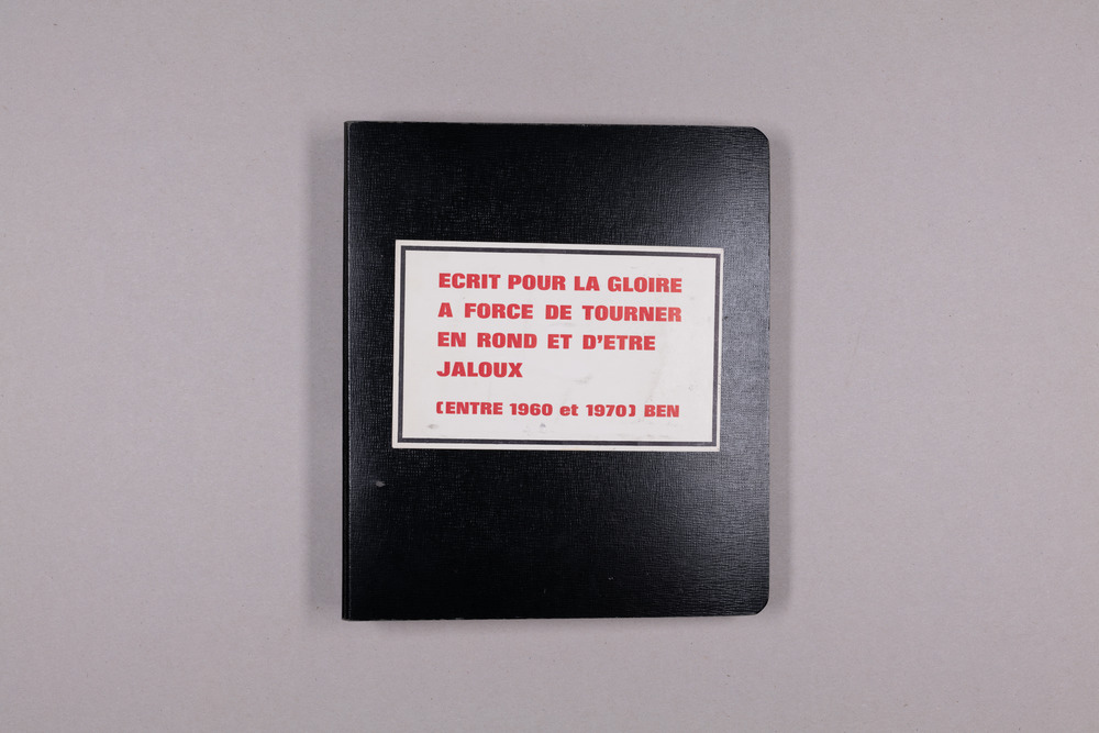 Ecrit pour la gloire à force de tourner en rond et d'être jaloux