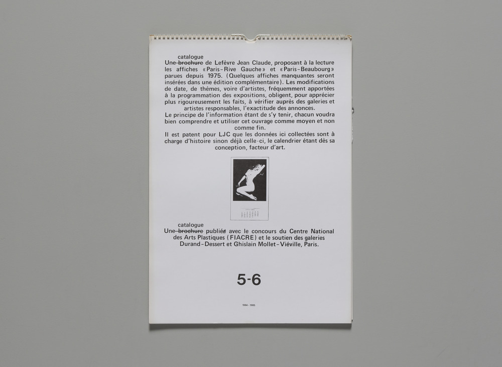 Un catalogue de Lefèvre Jean Claude, proposant à la lecture les affiches "Paris-Rive Gauche" et "Paris-Beaubourg" parues depuis 1975 (...)