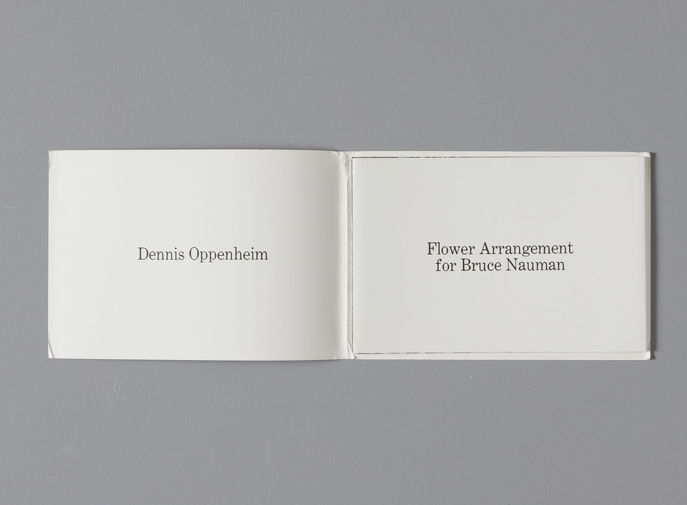 Flower Arrangement for Bruce Nauman
