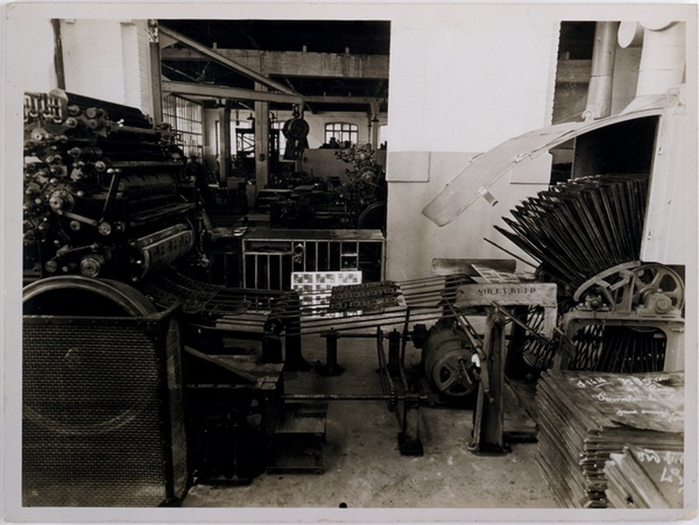 Imprimerie, usine de fabrication de fer blanc