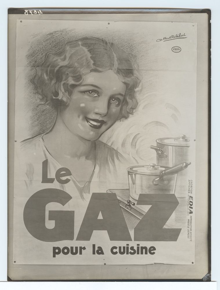 Gilbert Philibert, création d'affiches EDIA
Le gaz pour la cuisine