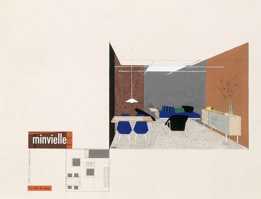 Salon des arts ménagers (Paris, 1956), Minvielle, La salle de séjour