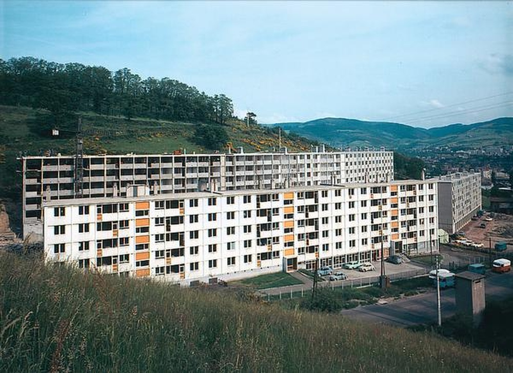 Firminy-vert : immeuble dit Logirel (logement d'urgence pour les rapatriés d'Algérie), aujourd'hui détruit