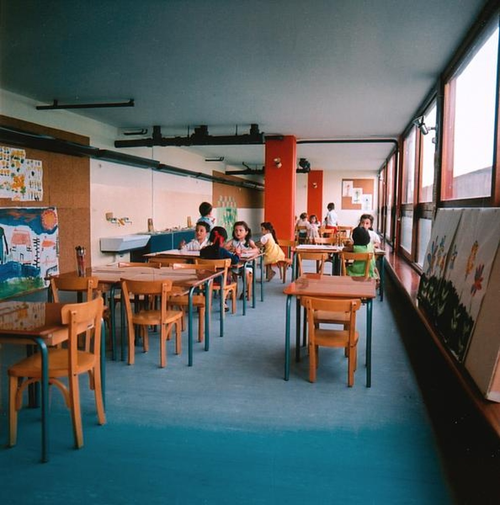 Firminy-vert : unité d'habitation Le Corbusier, école maternelle, une des salles de classe