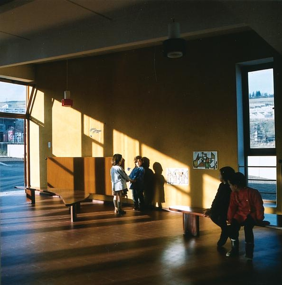 Firminy-vert : école maternelle du stade (Marcel Roux),vue de l'intérieur