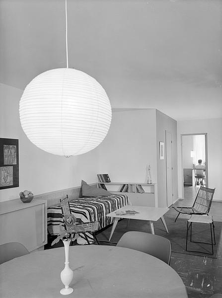 Firminy-vert : le Grand H, appartement témoin, salle de vie
