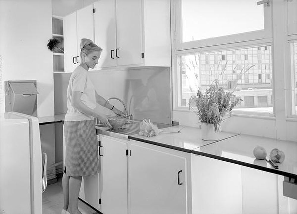 Firminy-vert : le Grand H, appartement témoin, cuisine moderne