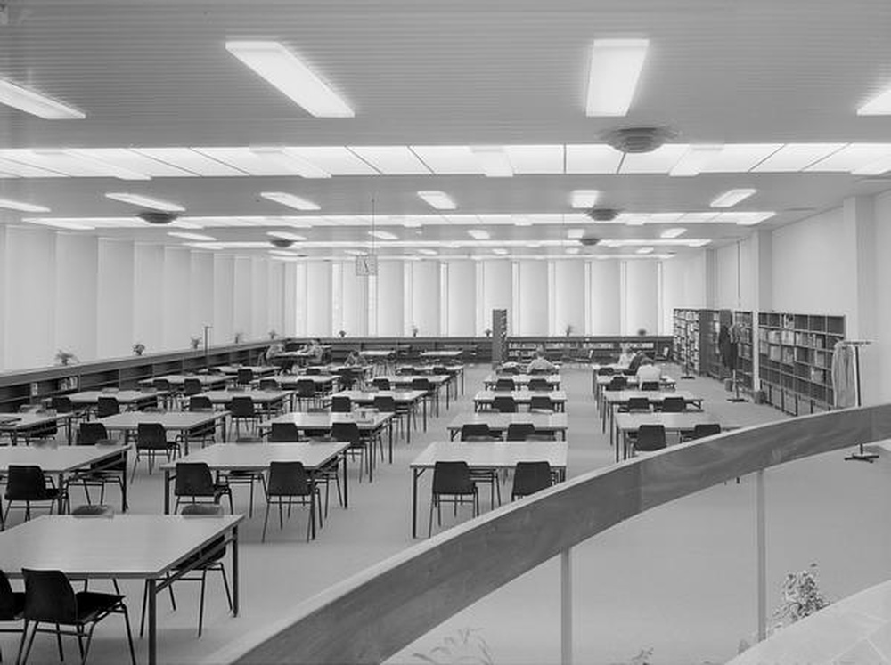 Saint-Etienne : Métare, collège universitaire, salle d'étude (Alfred Ferraz, Lucien Seignol)