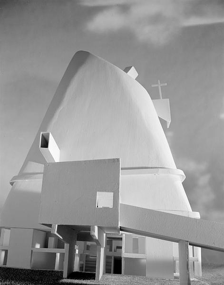 Firminy-vert : église Le Corbusier, maquette