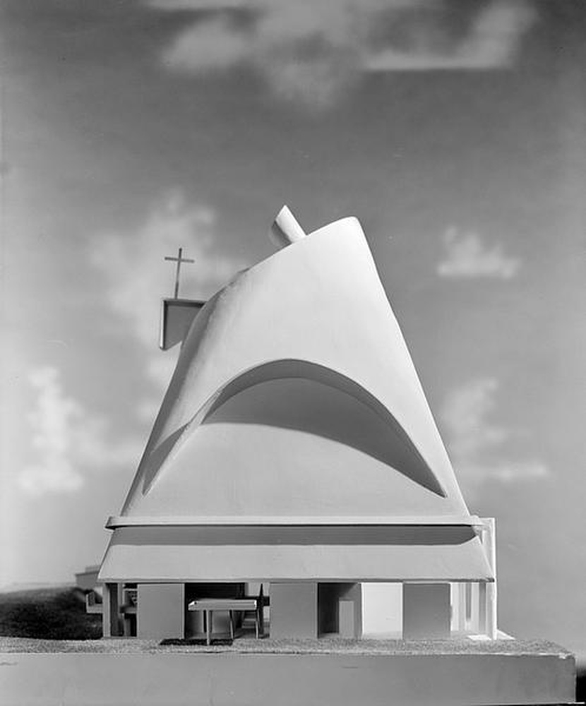 Firminy-vert : église Le Corbusier, maquette