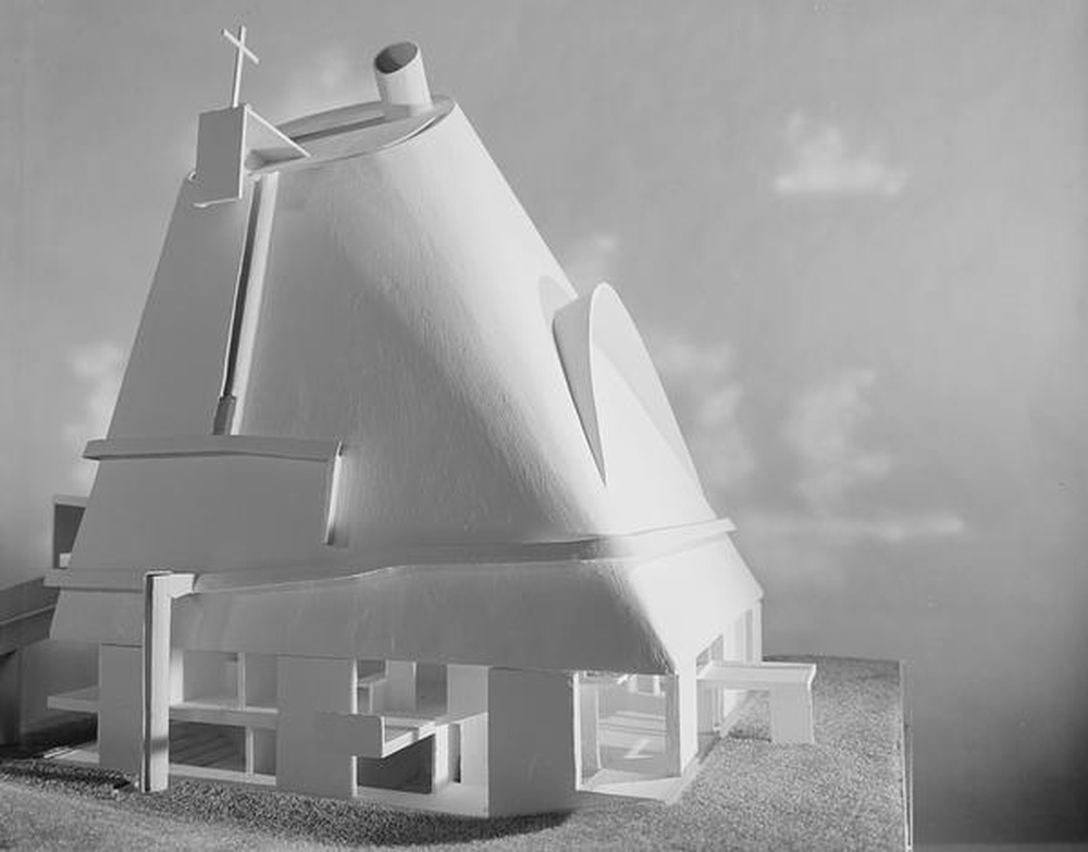 Firminy-vert : église Le Corbusier, maquette