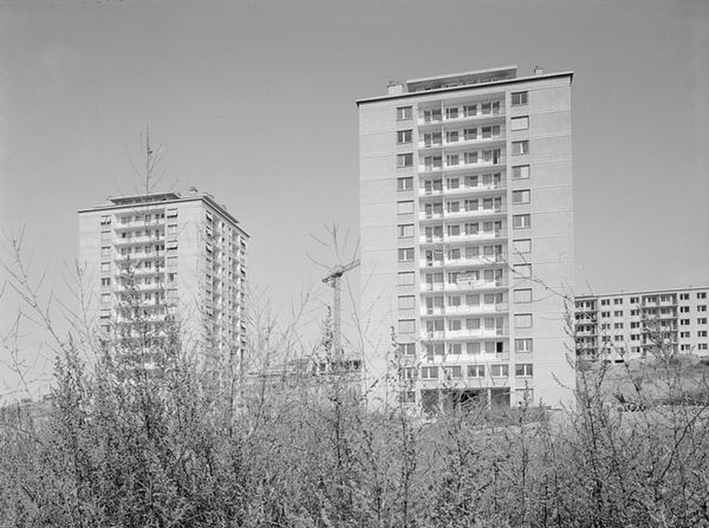 Saint-Etienne : Métare - Montchovet, immeubles en construction