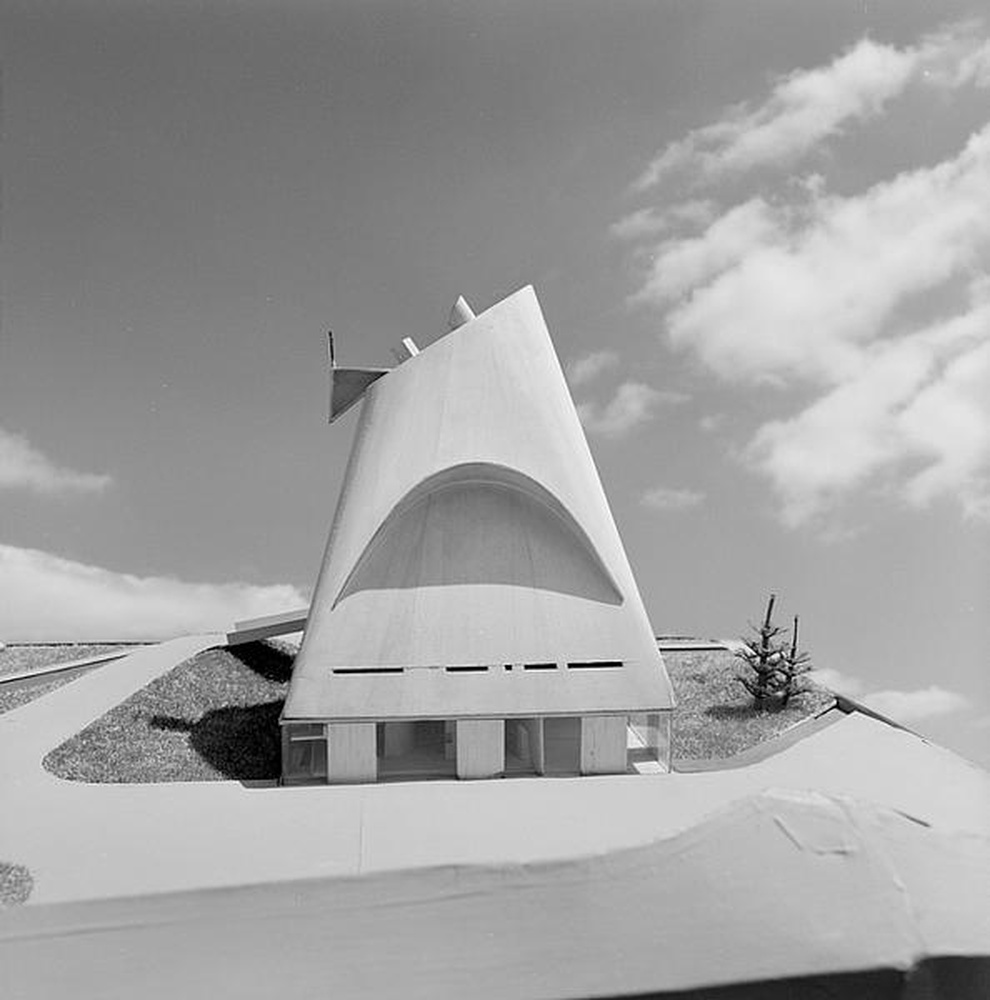 Firminy-vert : église Le Corbusier, maquette