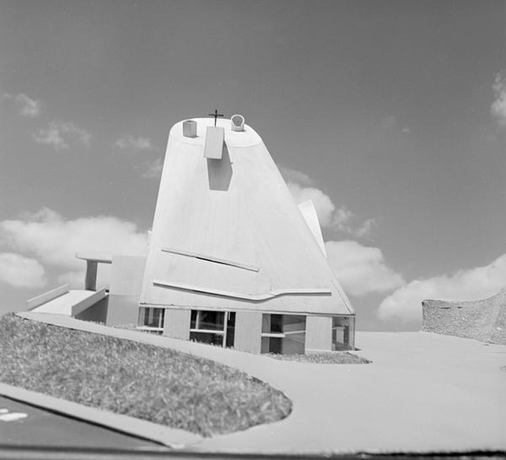 Firminy-vert : église Le Corbusier, maquette
