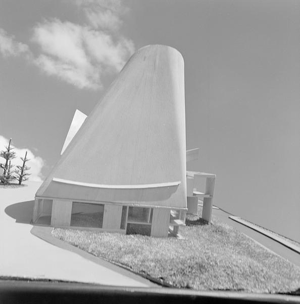 Firminy-vert : église Le Corbusier, maquette