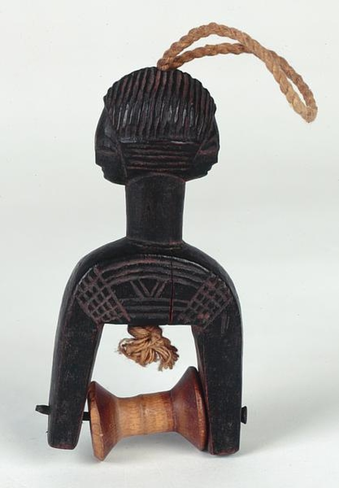 Etrier et poulie de métier à tisser