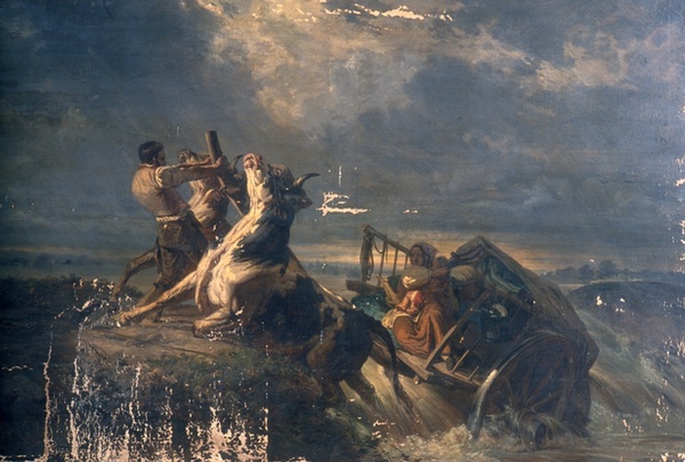 Episode de l'inondation de la Loire en 1869