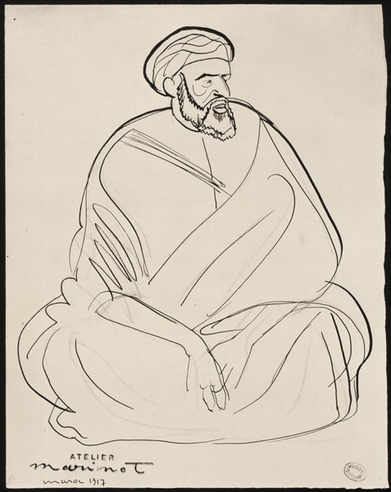 Au Maroc, arabe assis
