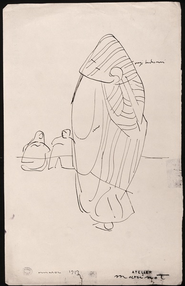 Au Maroc, femme arabe de dos