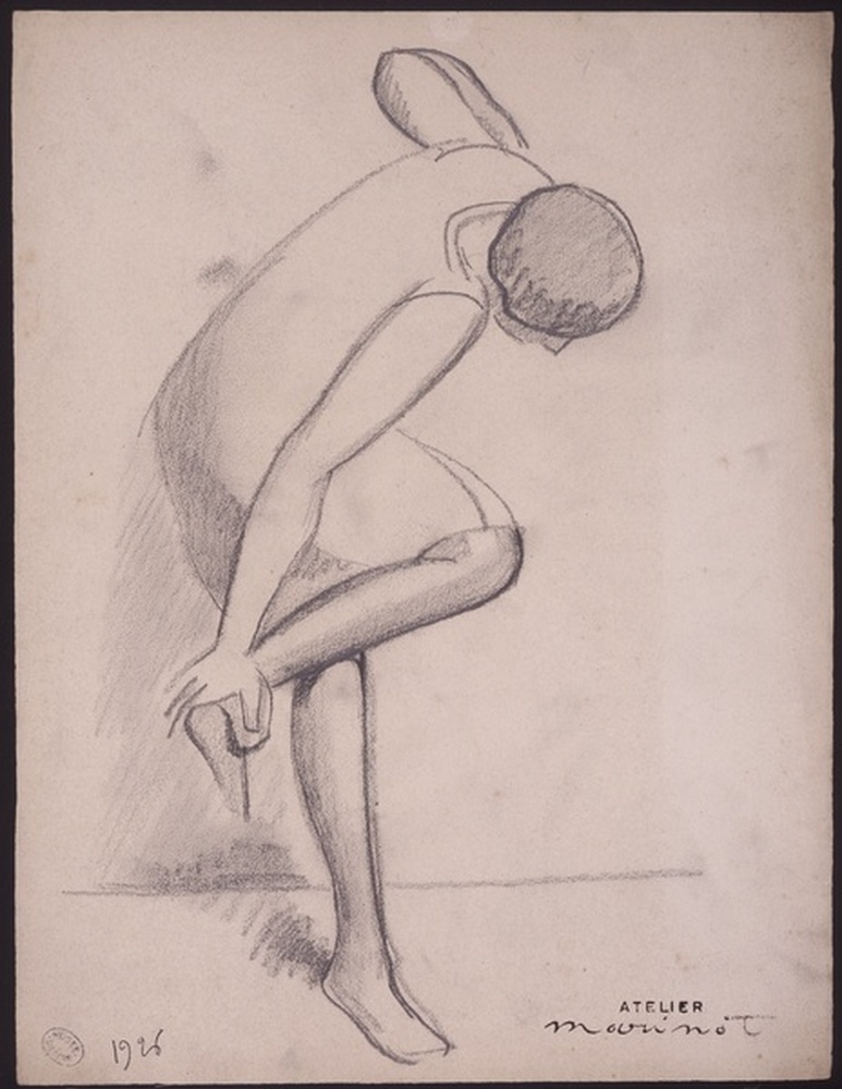 Marcelle touchant son pied 1926