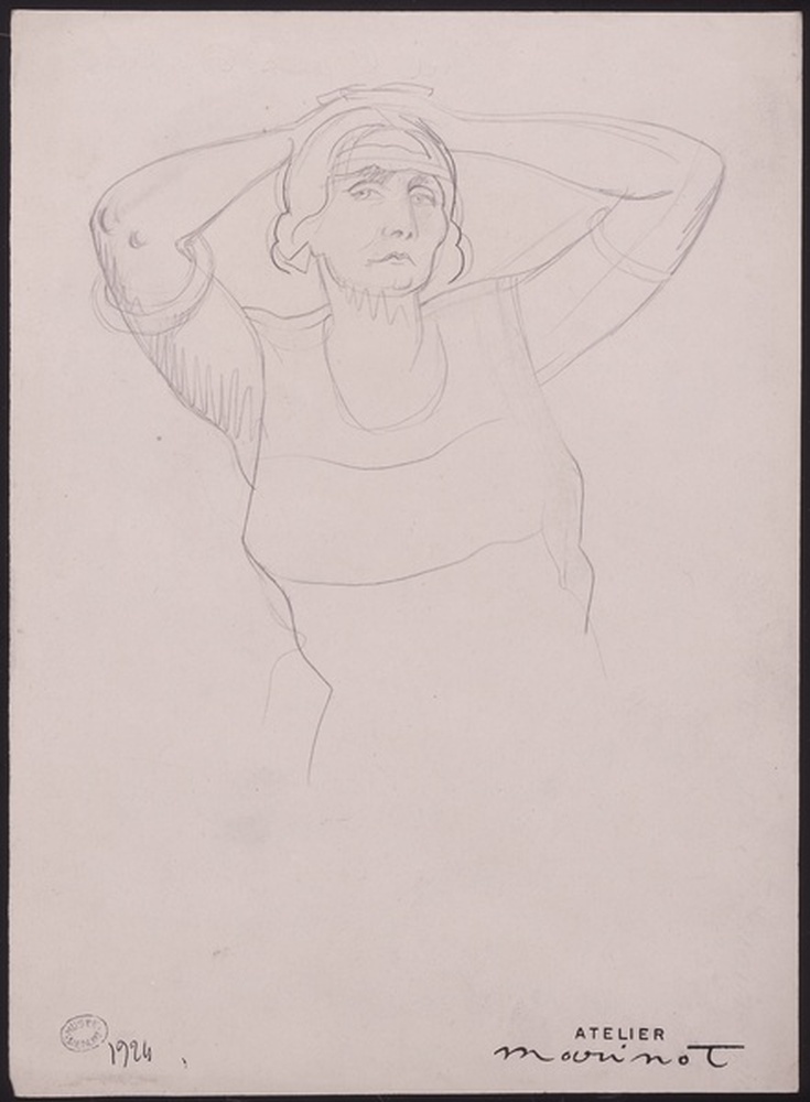Marcelle aux bras levés 1924