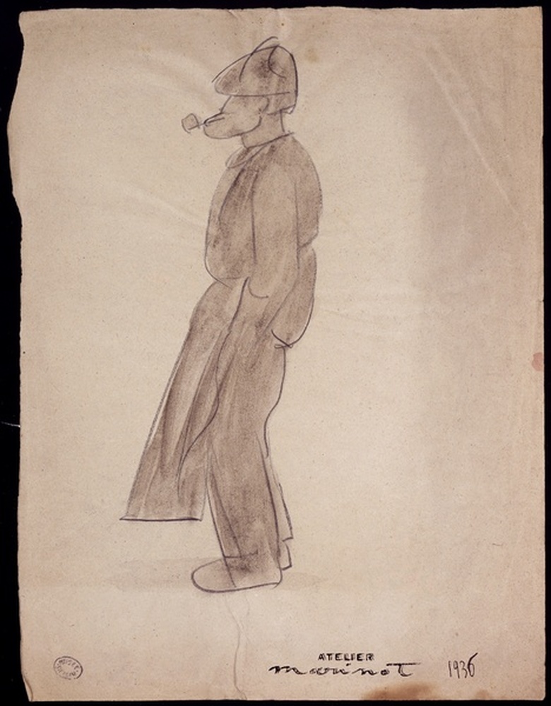 L'homme à la pipe de profil 1936