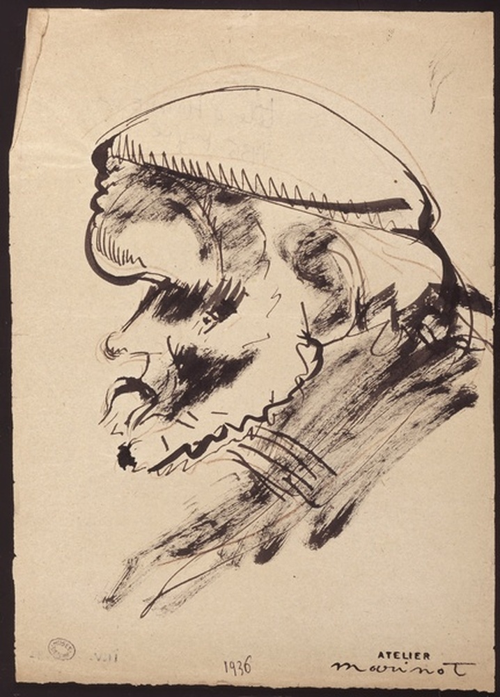 Tête d'homme de profil 1936