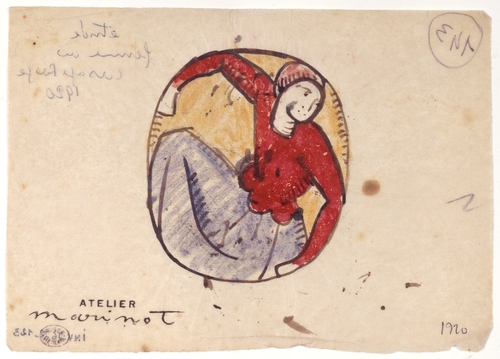 Etude de femme au corsage rouge 1920