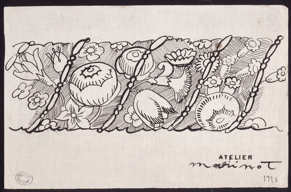 Etude - frise de fleurs 1920