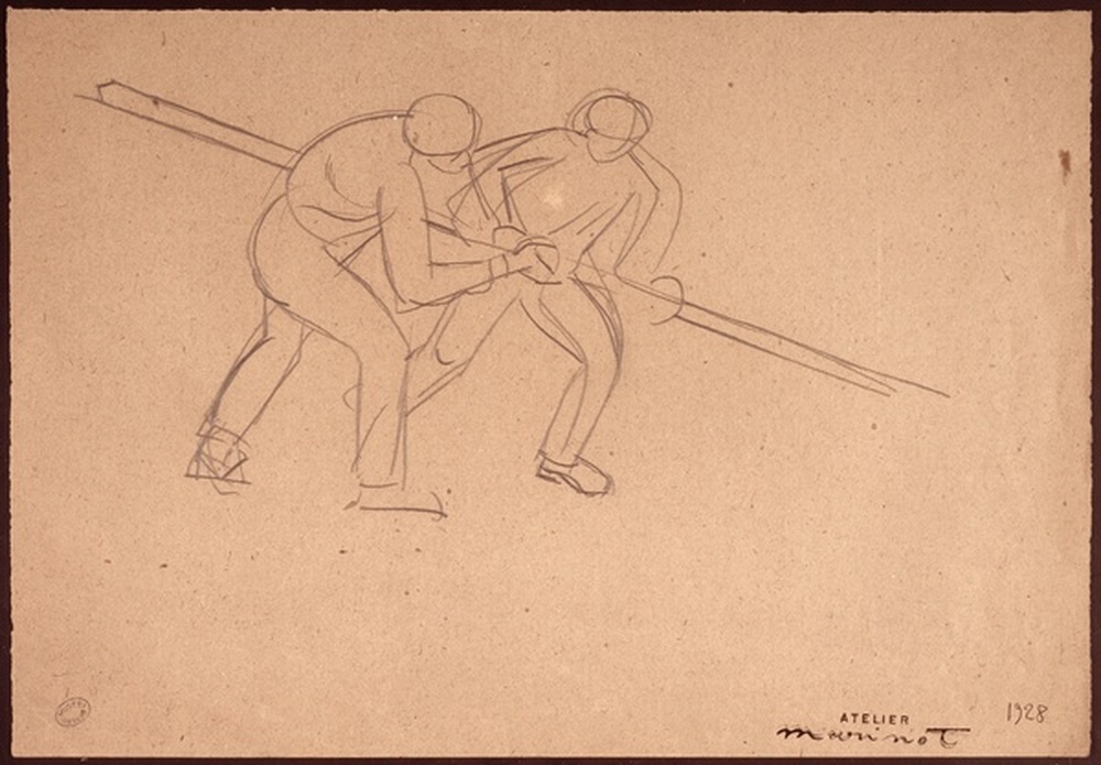 Mise de pot à la verrerie 1928