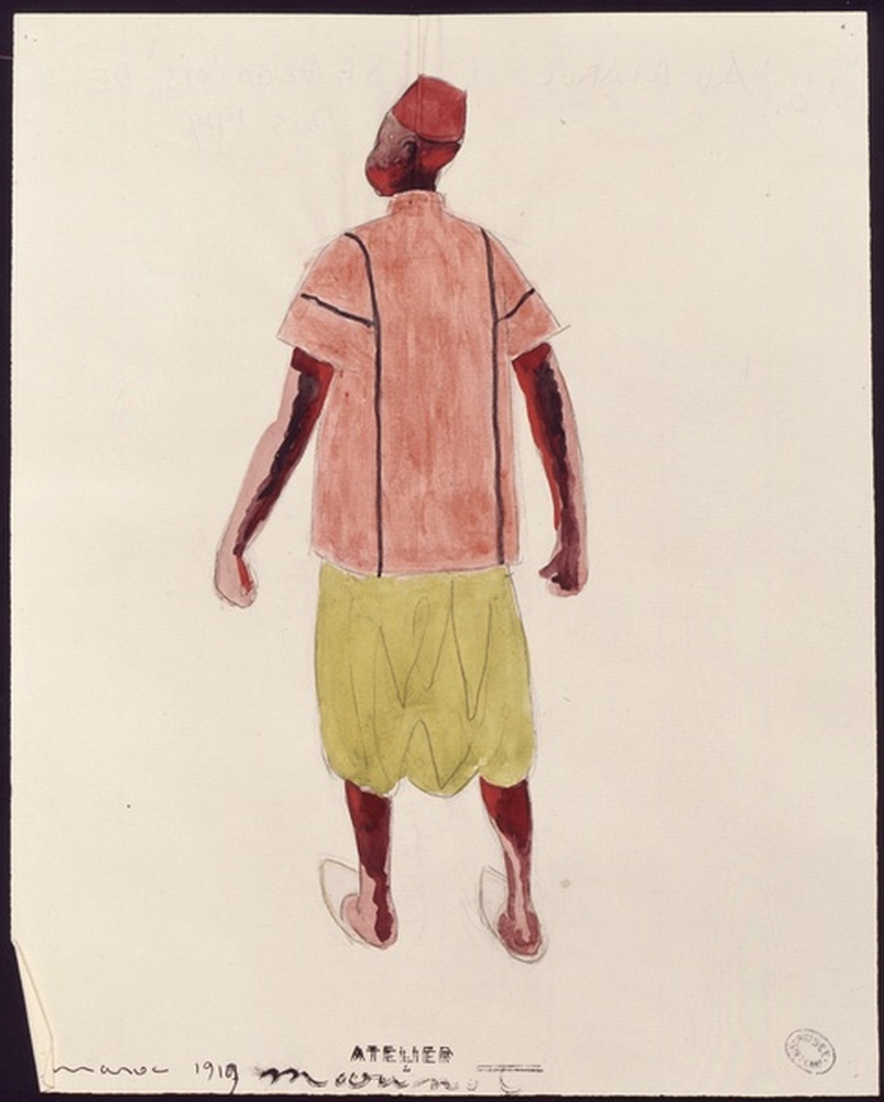Au Maroc, sénégalais de dos 1919