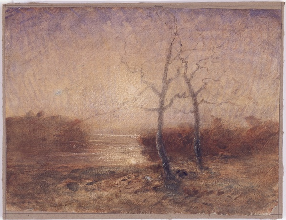 Soleil couchant, étang de la Levaz