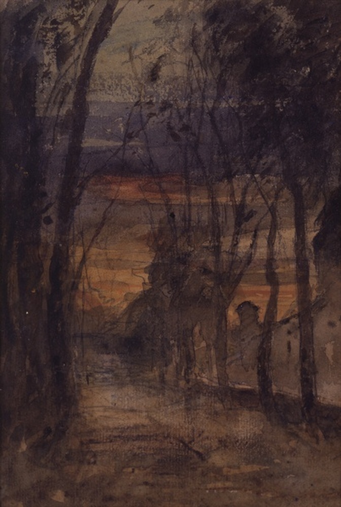 Route bordée d'arbres à Crémieu
