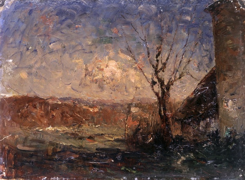 Ferme avec arbre