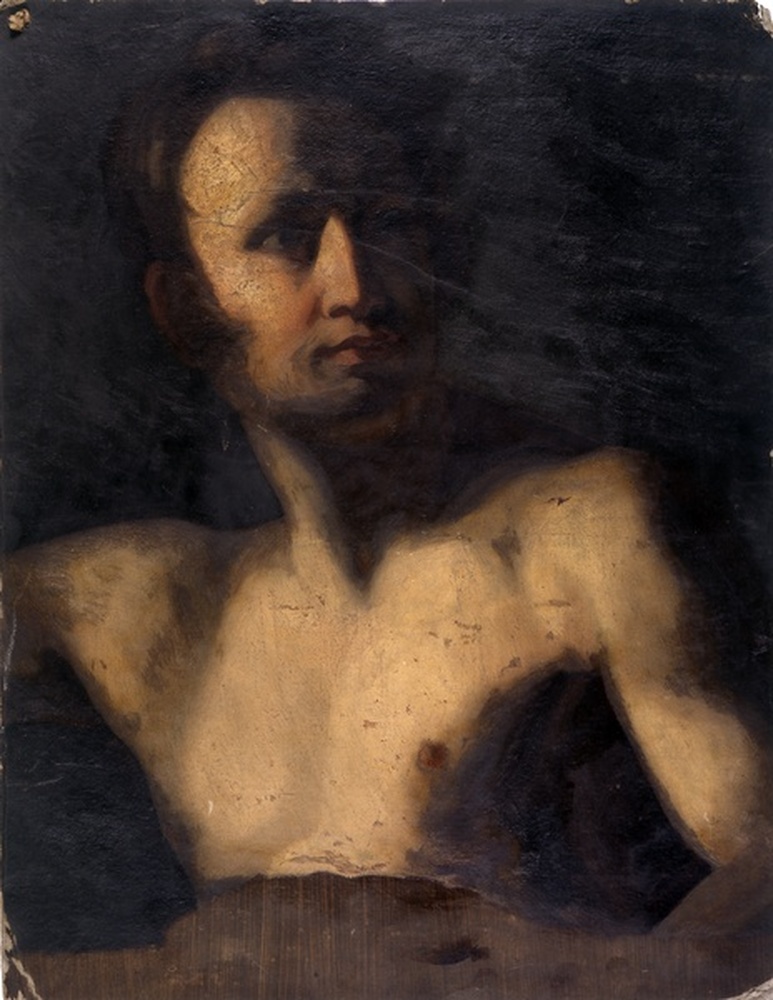 Etude : buste d'homme