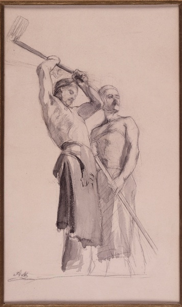 Deux figures allégoriques de la métallurgie