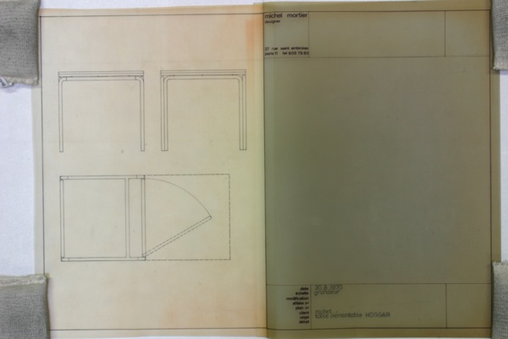 Table démontable Hoggar, Rachet, 1970