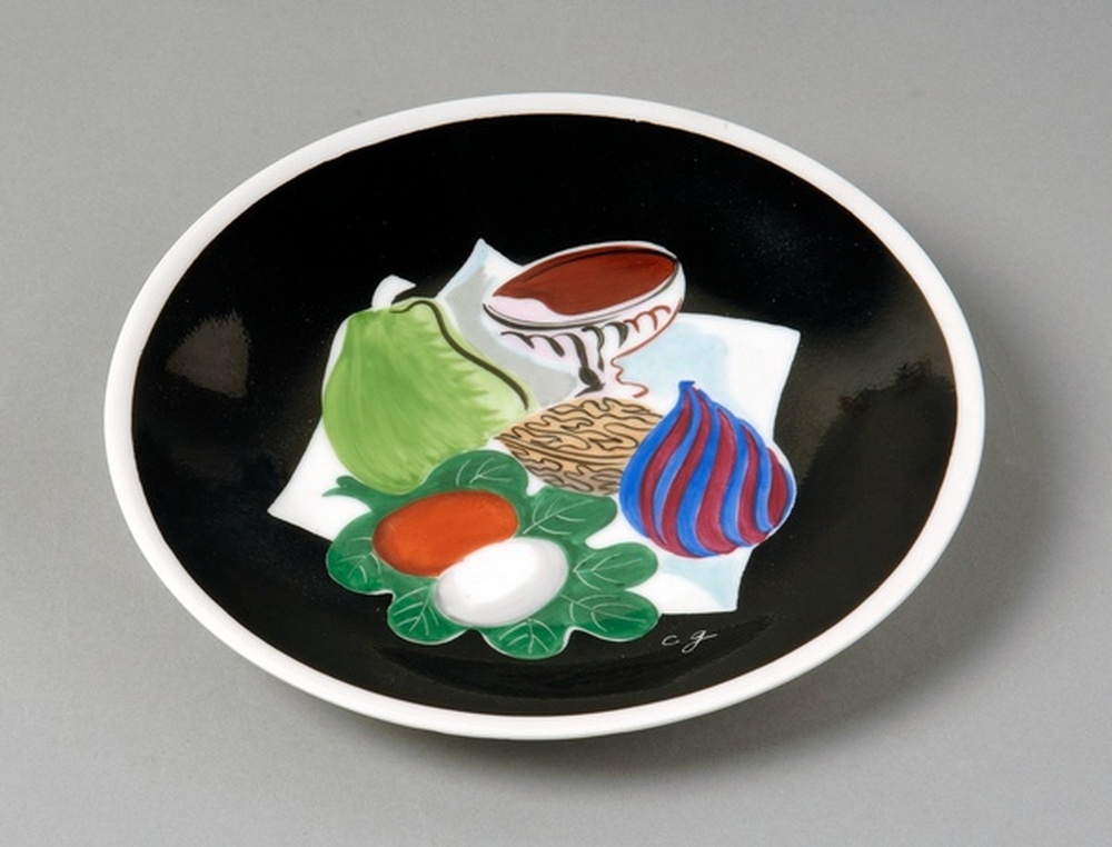 Assiette décorée