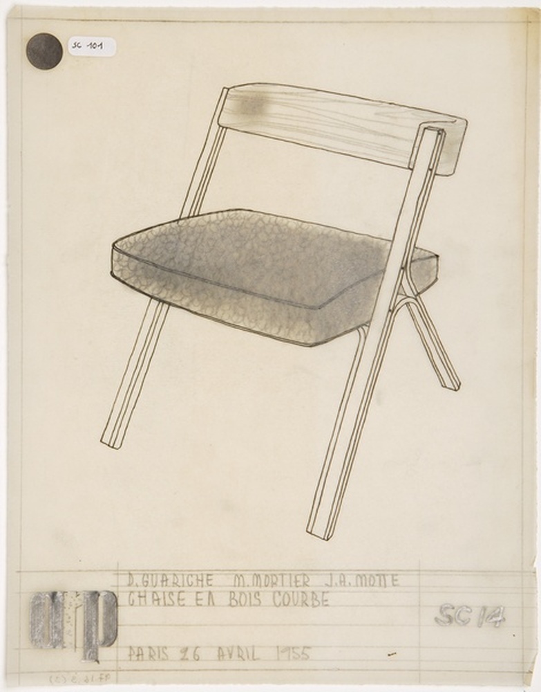 Siège chaise SC 14, chaise en bois courbé