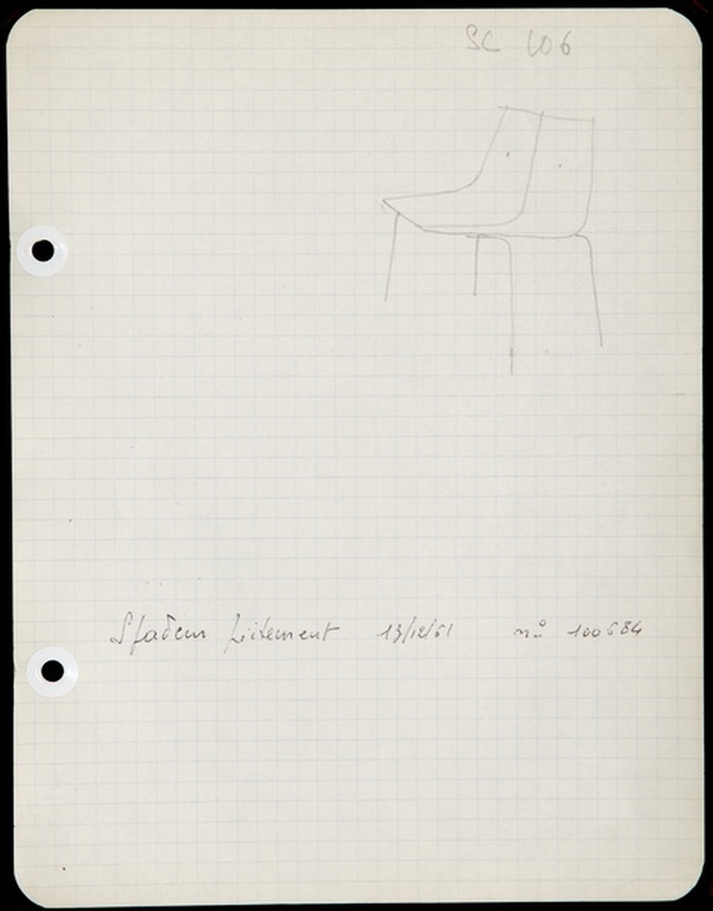 Siège chaise SC 106, 1961